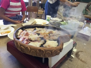 金曜クラス お昼にサムギョプサル 千葉県千葉市 清野陶房 陶芸教室 千葉県千葉市 陶芸家 万華鏡作家 清野一郎