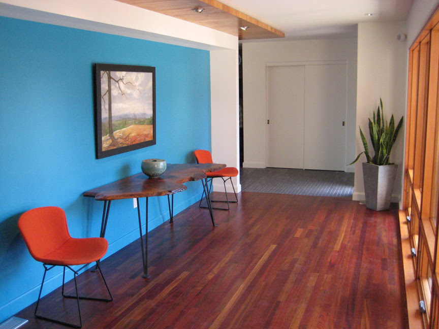 Blue wall room