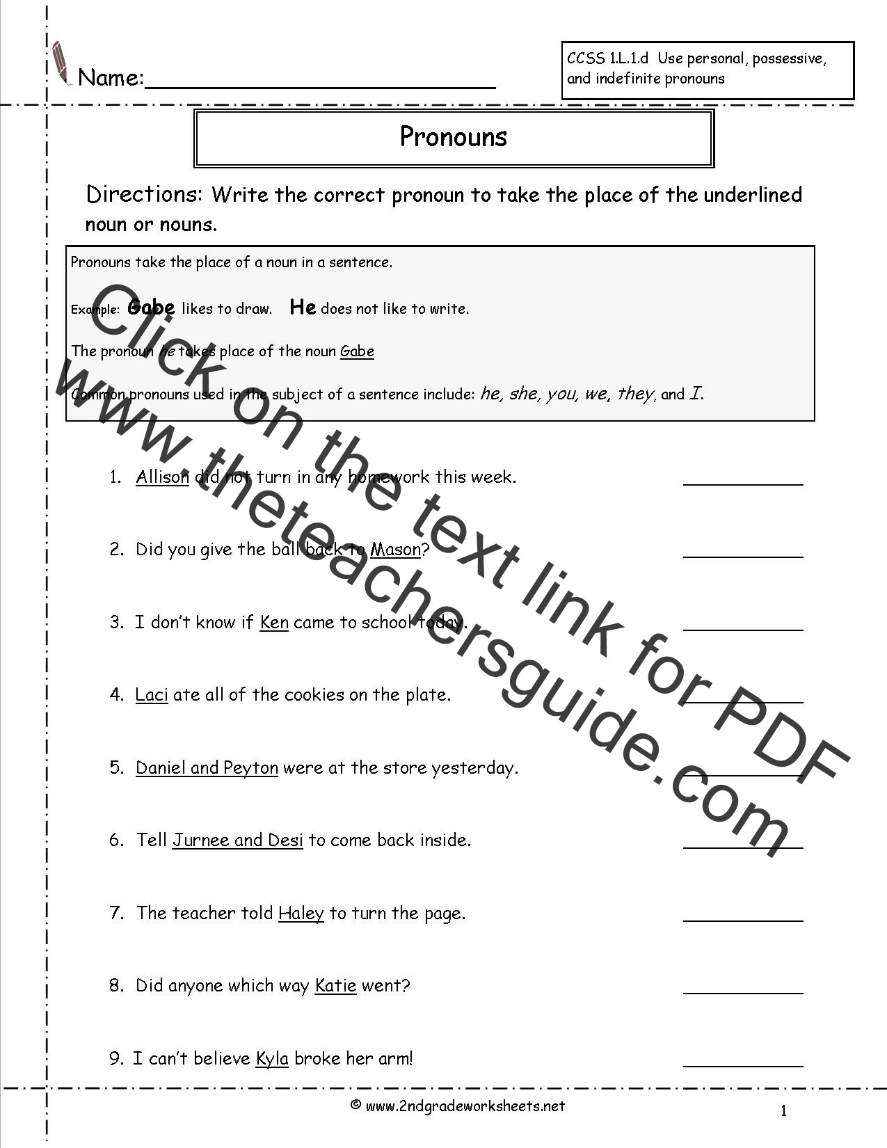 Nouns Worksheets and Printouts