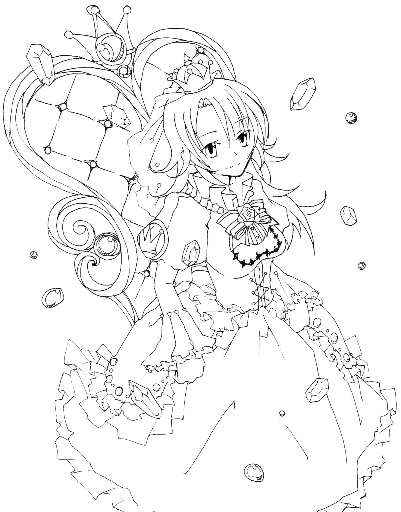 着色練習用線画 塗り絵