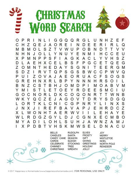  printable christmas word search for kids adults happiness is homemade