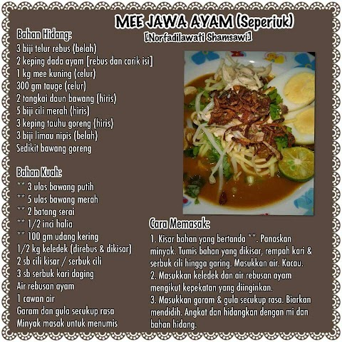 resepi mee jawa sarawak