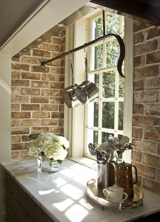 Brick Backsplash - Cottage - kitchen - Pursley Dixon ...