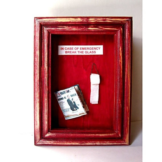 Humorous Picture bathroom wall decor assemblage art by ...