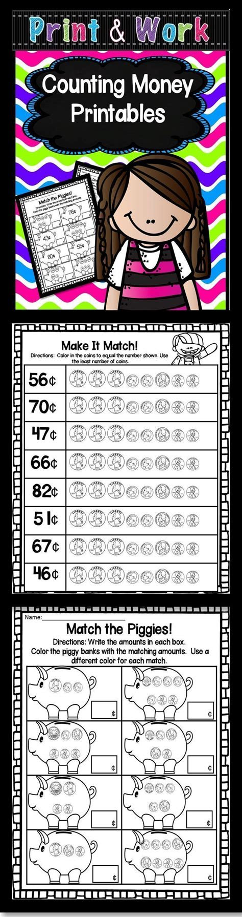  money worksheets counting coins distance learning packet money