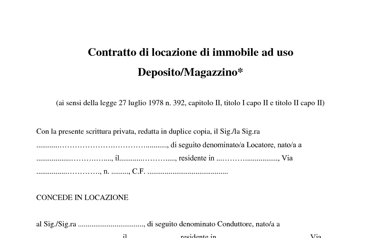 Fac Simile Lettera Restituzione Caparra Deposito Cauzionale Affitto