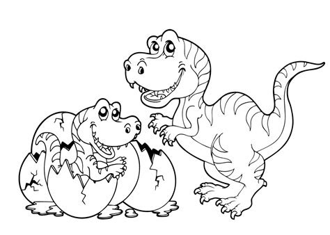 kleurplaat dino kleurplaat
