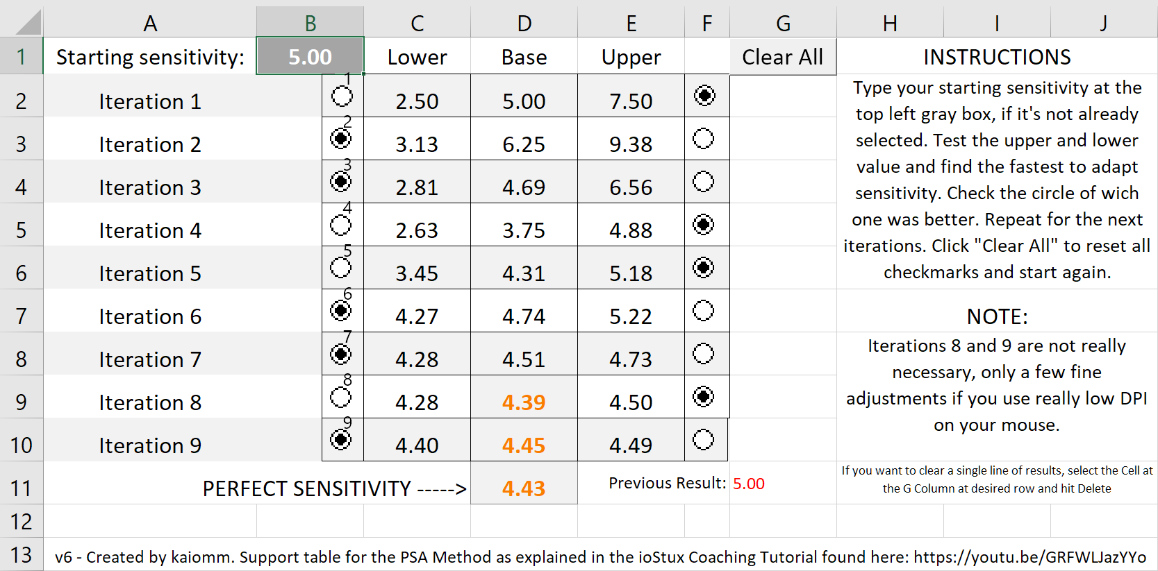 Finding Your Perfect Sensitivity Easy With This Excel Table Overwatch