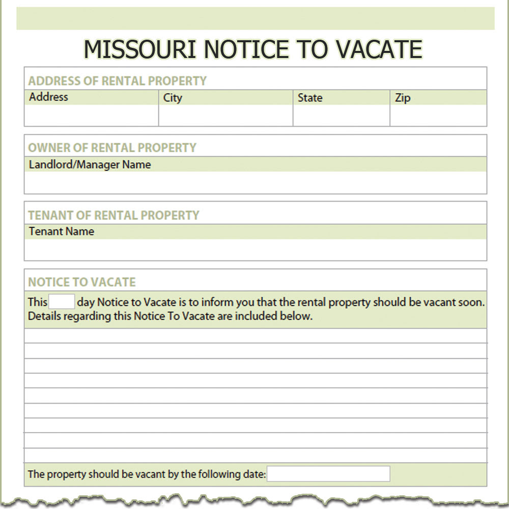 Missouri Notice to Vacate