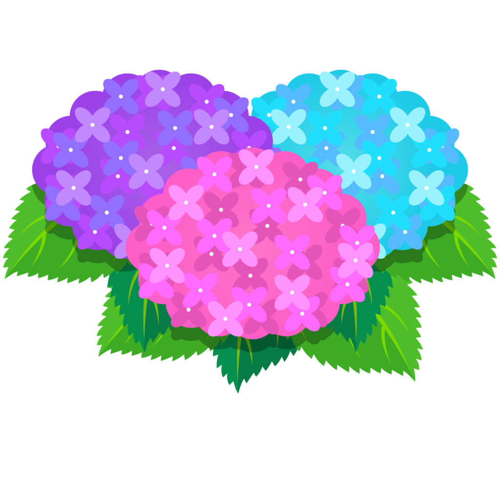 商用フリー 無料イラスト あじさいの花 紫陽花 紫 ピンク 水色 Ajisai13 商用ok フリー素材集 ナイスなイラスト