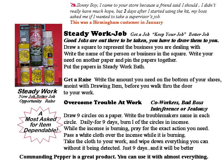 Sonny Boy Spiritual Products And Faith Help With Steady Work Fast - 