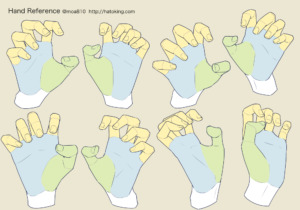手のイラスト資料集 Hand Reference Hato King