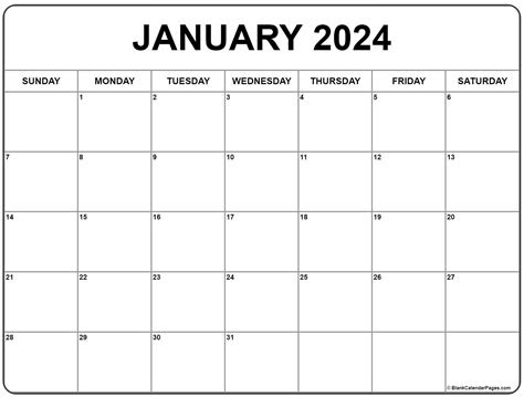  january 2024 calendar free printable calendar