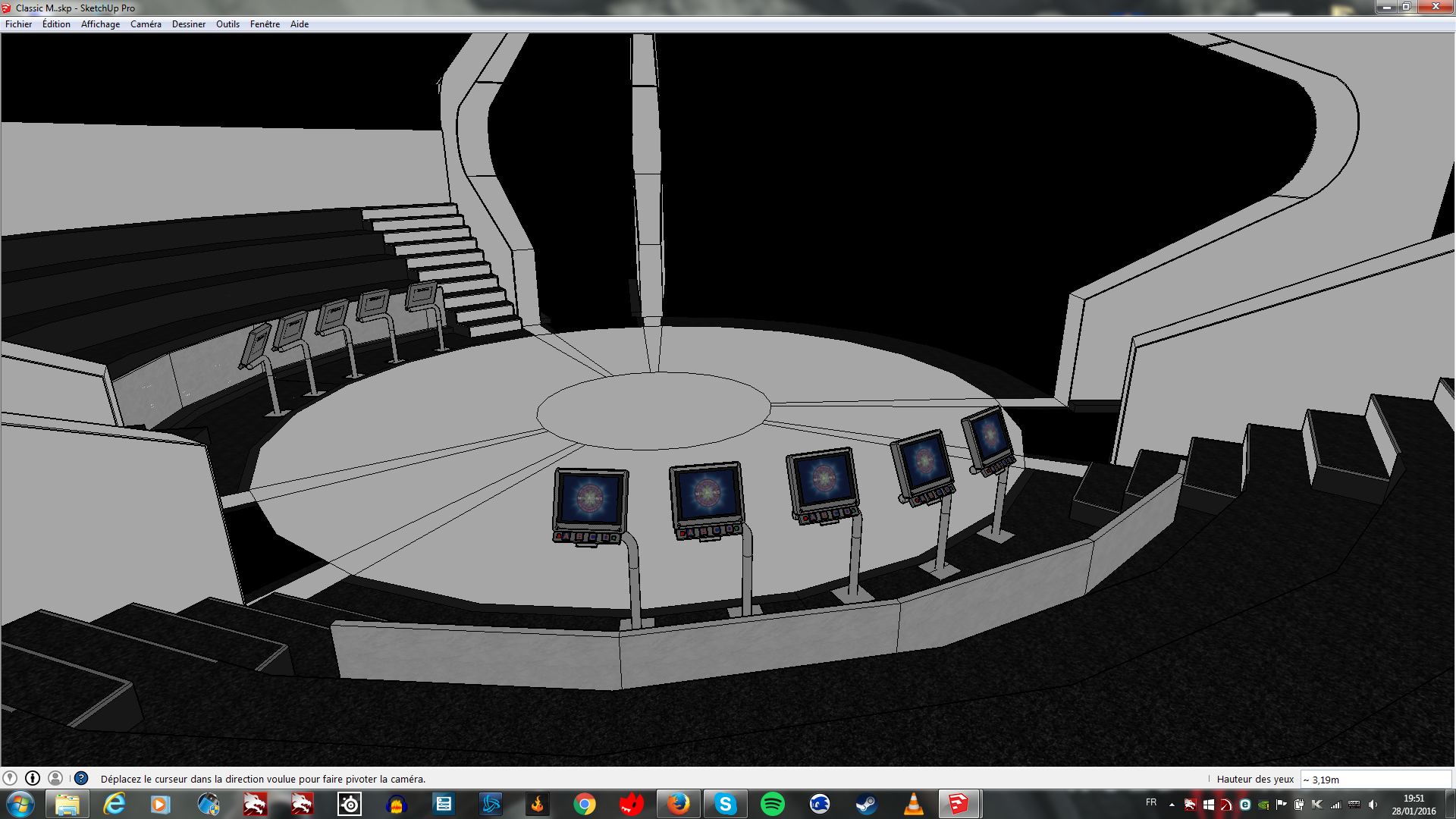 Wwtbam Sketchup - WWTBAM : Hybrid set project (Sketchup ...