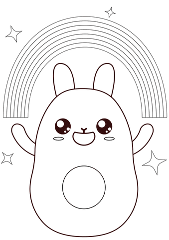 kawaii rainbow coloring page  free printable coloring pages