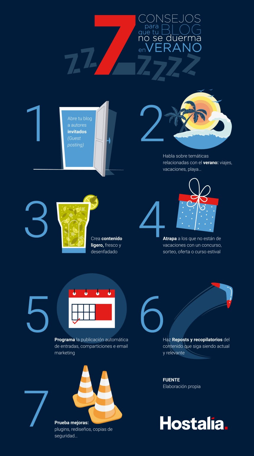 7 consejos para que tu Blog no duerma en verano