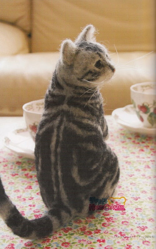 DIY handmade NEEDLE FELT Realistic Dogs &amp; Cats - Japanese Craft Book