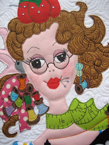 Dolly Quilt Queen- close up
