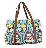Amy Butler Harmony Laptop Tote,Passion Lily Turquoise,one size