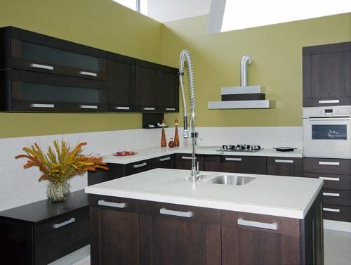 modern kitchen with kitchen island
