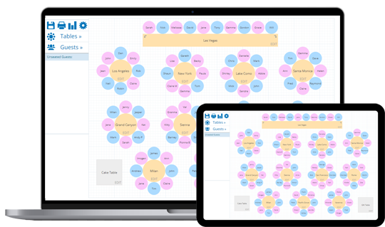 Table Plan Software For Your Wedding, Party or Event. Free Trial