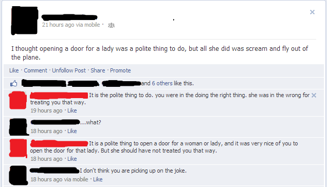 The Joke Went Right Over Her Head Facepalm