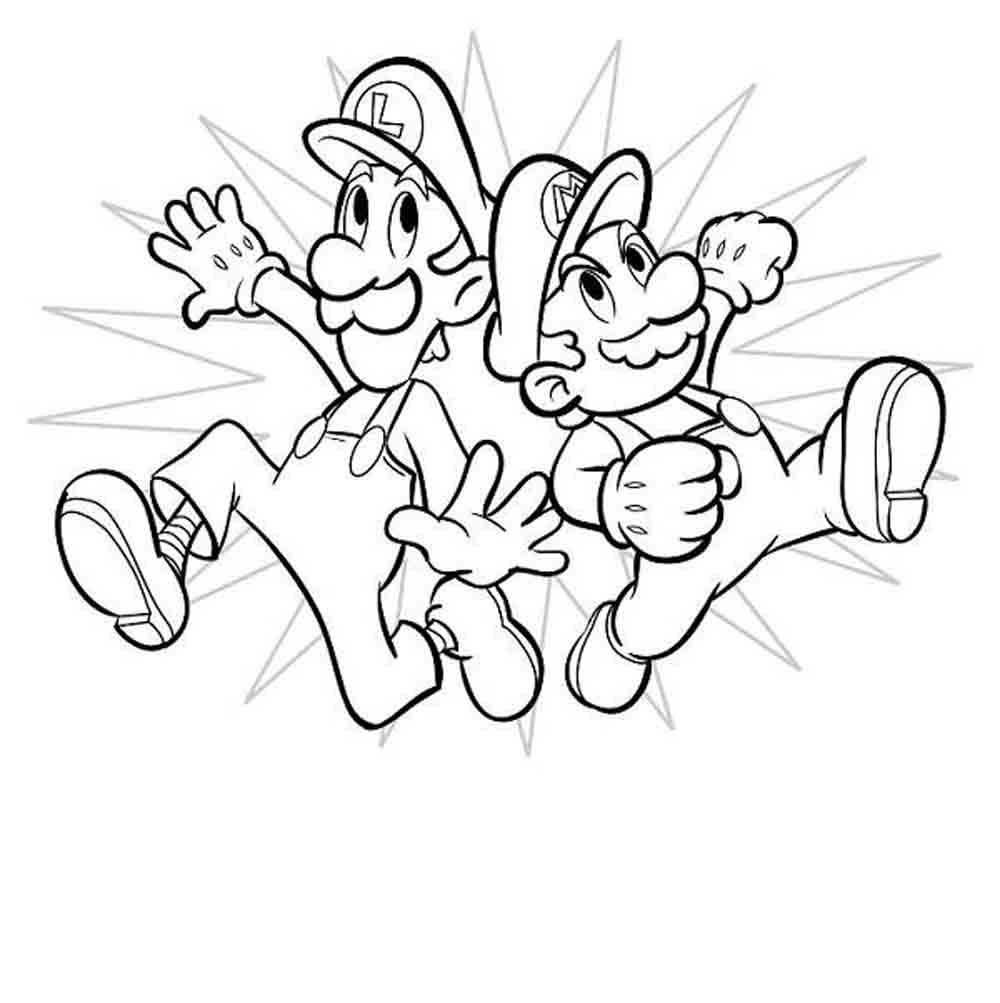 mario and luigi rpg coloring pages - Clip Art Library