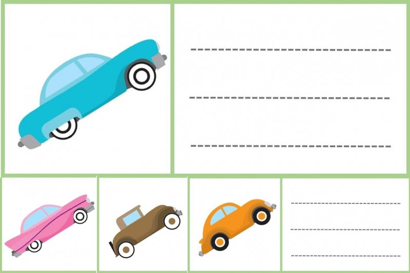 Cars - School labels free printable - Creative Kitchen
