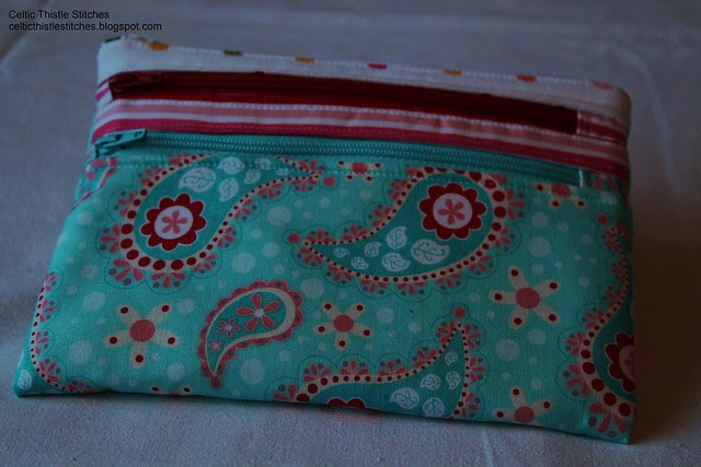 Triple Zip A Long pouch