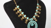 Faux Silver Turquoise Blossom Necklace Native American Beaded Liquid – eBay find of the week - PowWows.com – Native American Pow Wows