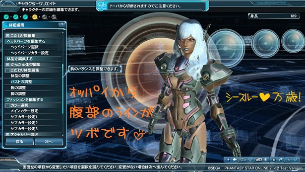 ｐｓｏ２ キャラメイク キャスト女 満天の空 風に乗せる僕の歌