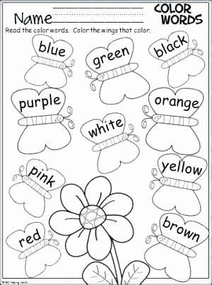  color word worksheets for preschoolers ryan fritzs coloring pages