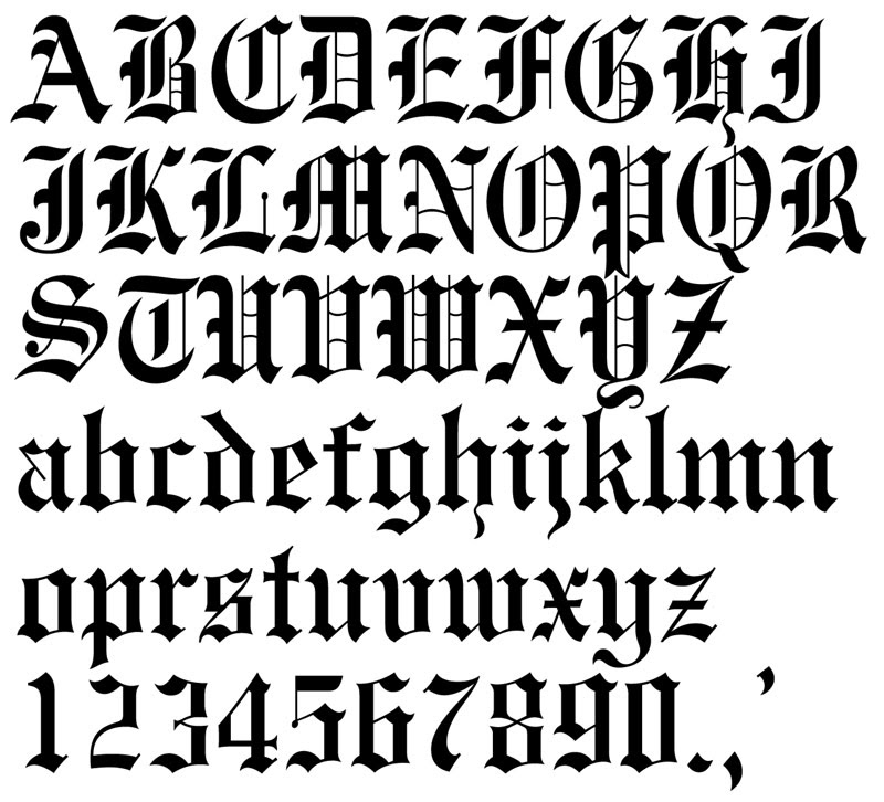 Tattoo Fonts Style .....