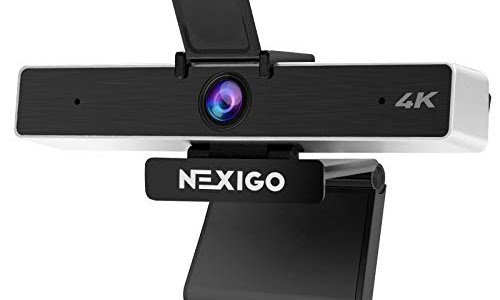 Flash Sale NexiGo N950 4K Zoomable Webcam with 5X Digital Zoom, Sony Senor and Dual Stereo Microphone, Low Light Correction for Zoom Skype MS Teams, Laptop MAC PC Desktop