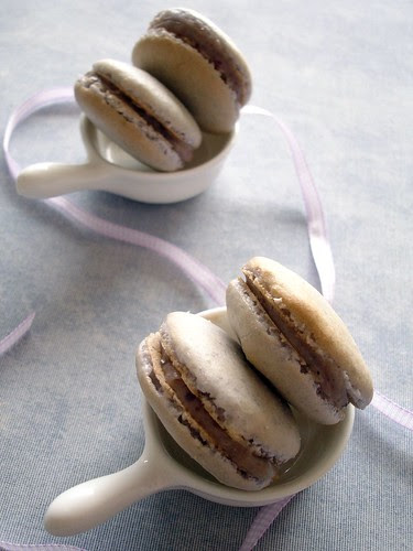 Blueberry macarons