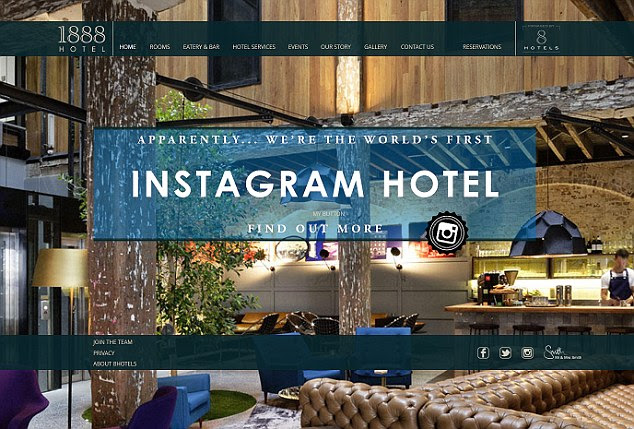 Embrace the craze: The 1888 Hotel in Sydney has a 'Selfie Space' set aside for guests to snap themselves