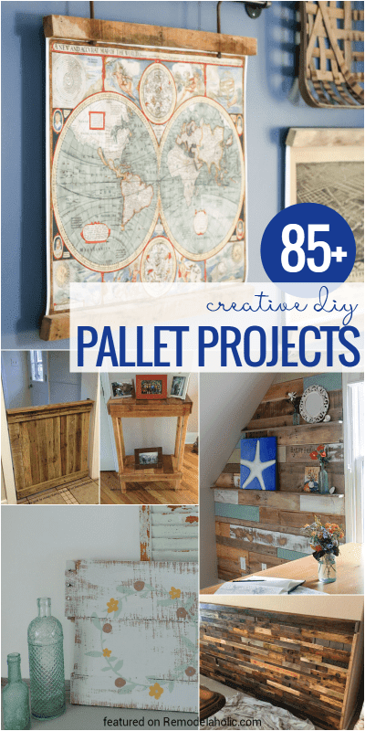 Looking for a great pallet project? Try one of these 85 DIYs! And yes, you could use other old wood or new wood, too ;) See all the ideas at Remodelaholic.com 