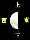 月の見え方 北半球と南半球 No 0210