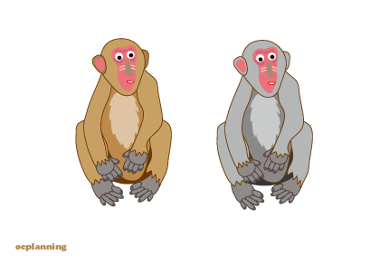 16年 申年 猿のイラスト年賀状 By Oc Planning