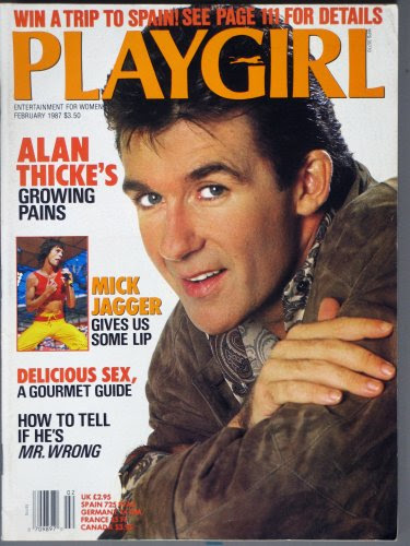 Playgirl Magazine, issue dated  February 1987  Alan Thicke; Mick Jagger gives up some lip, by Playgirl Magazine Inc.