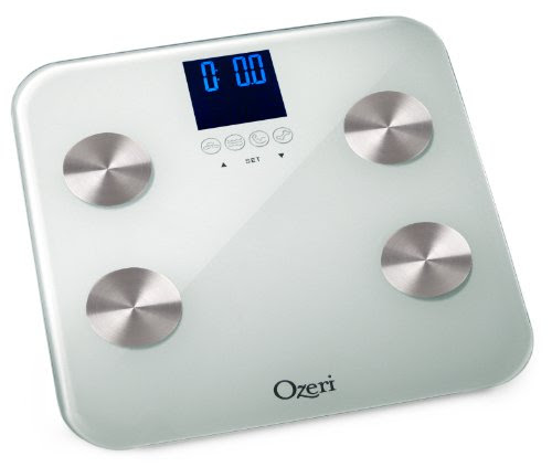 Ozeri Touch 440 lb Digital Bath Scale - Measures Weight, Body Fat, Hydration, Muscle & Bone Mass w Auto Recognition for 8 Users