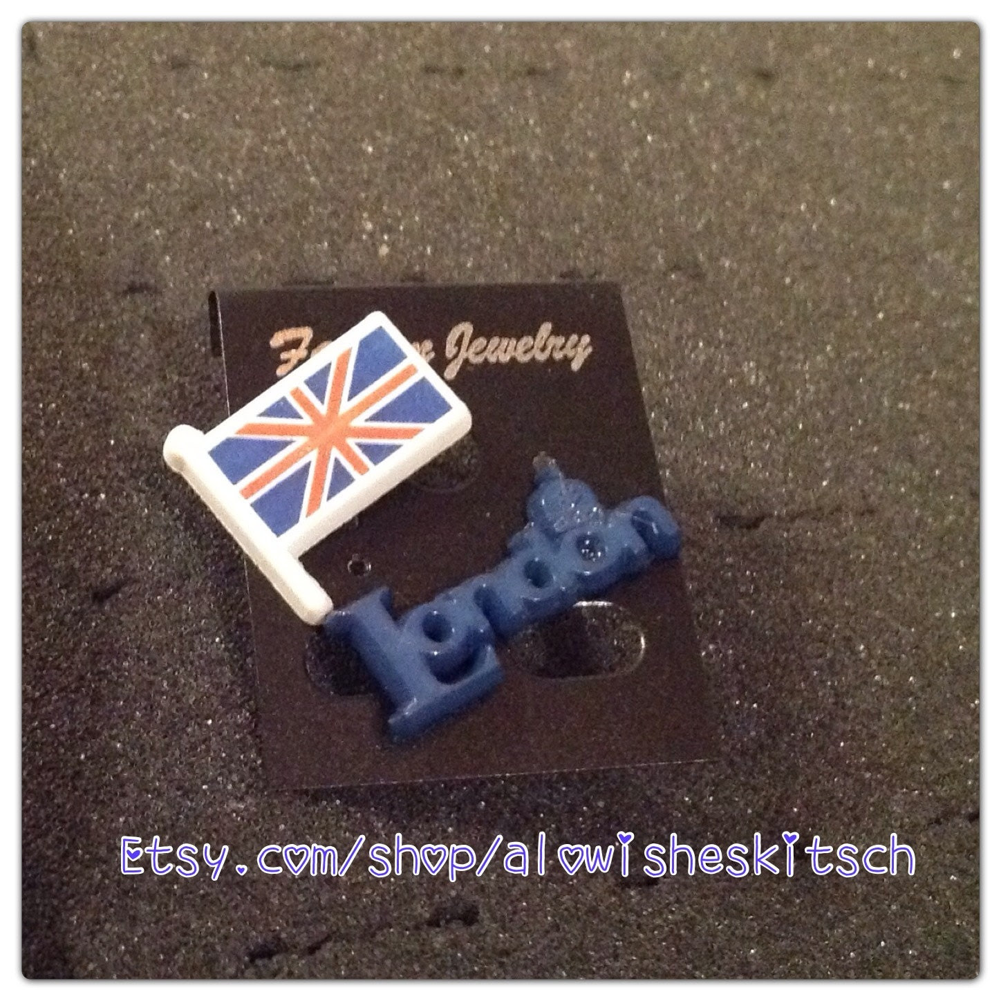 london flag earrings