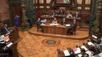 Imatge d'una sessió plenària de l'Ajuntament de Barcelona