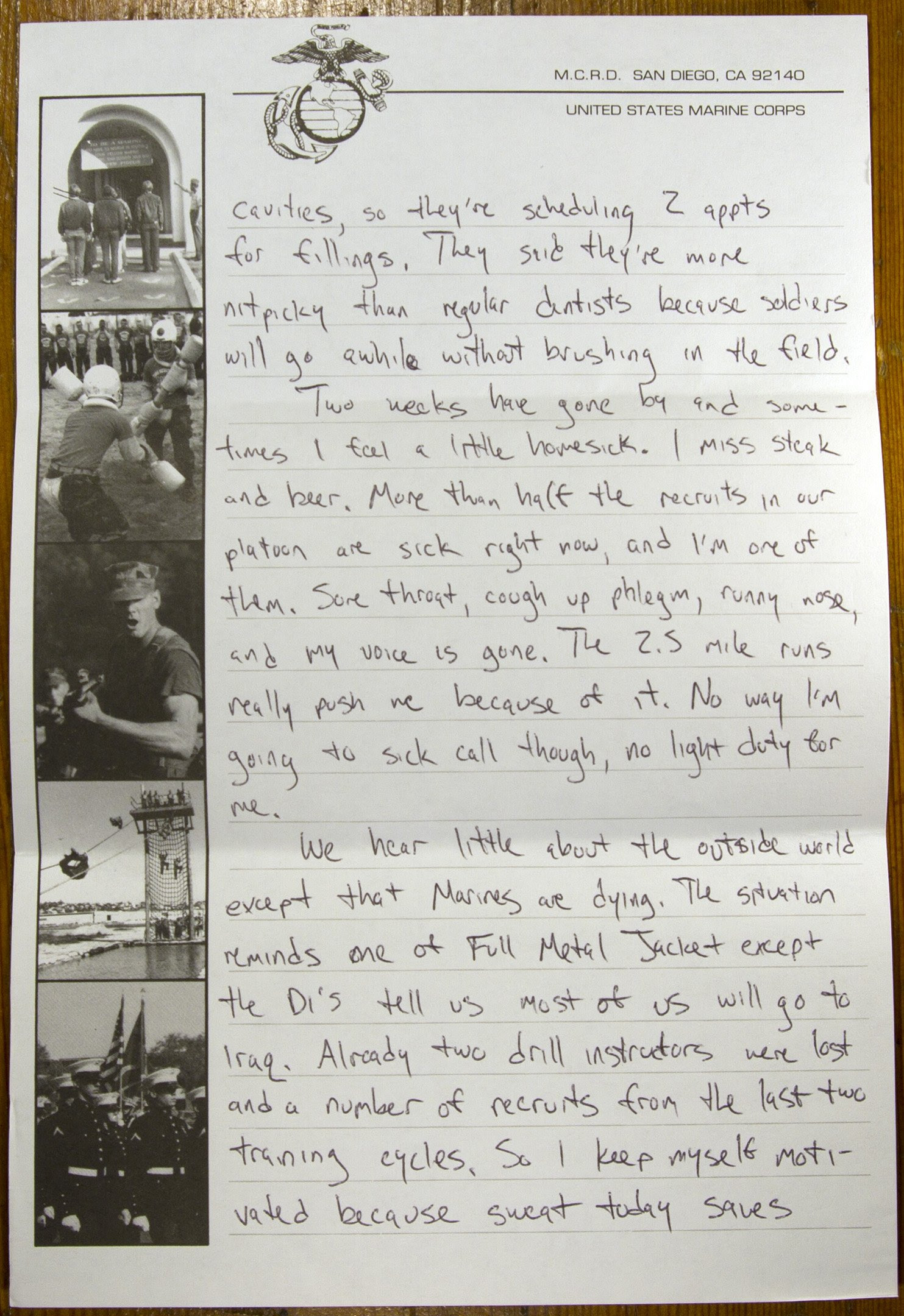 Letter Two - Letters from Marine Corps Boot Camp - Marine 