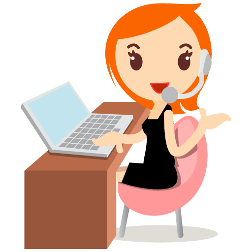 13987556761124146810callcenter girls orange icon