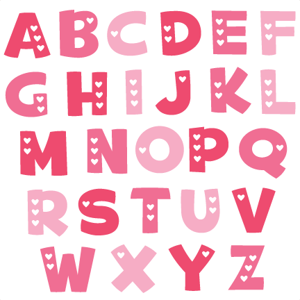 Valentine Alphabet SVG cut files valentine alphabet svg ...