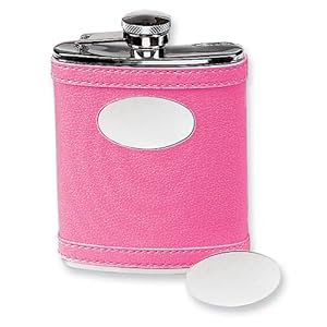 Stainless Steel Faux Leather Berry Flask