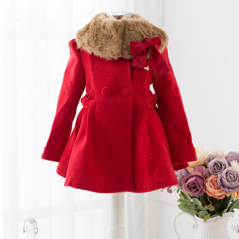 Wool dresses fur collars