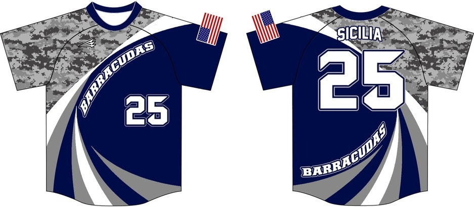 Jax Beach Barracudas Custom Camo Baseball Jerseys - Custom ...