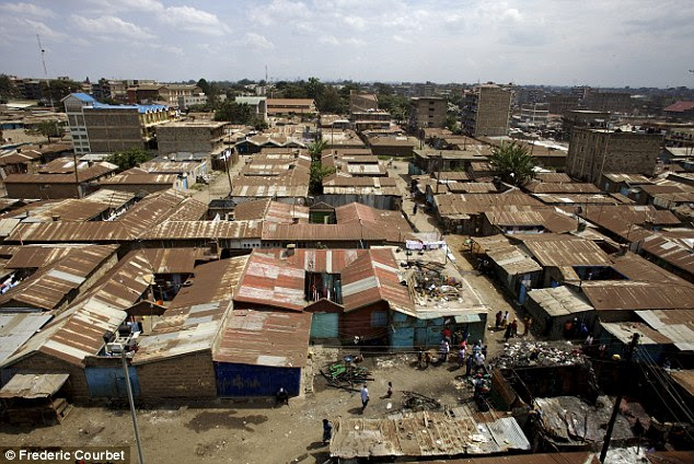 The Huruma slum of Nairobi which is scarred by alcoholism, drug addiction and violence - and is where the President of the United States' brother lives in squalor